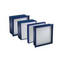 Four different models of the Purolator Dominator pleated air filter staggered.