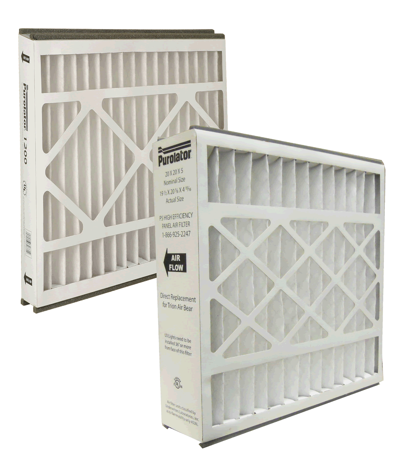 Panel Air Filter: 36 Wide, MERV 7