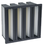  A Purolator SERVA CELL PV extended surface, mini pleated air filter.
