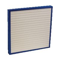 A prime one high-efficiency, 2” deep, mini pleated air filter.