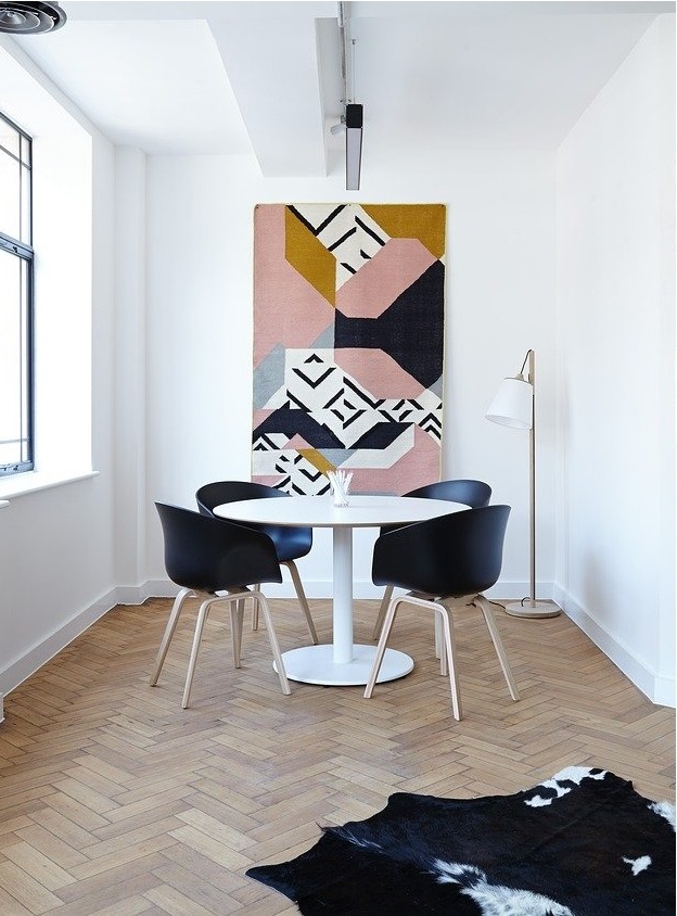 A dining area in a home.