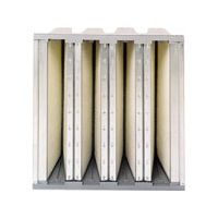 A Purolator SERVA CELL VA mini pleated air filter with industrial strength construction.